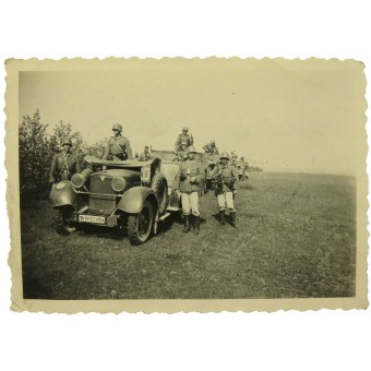 Infantry HQs command Mercedes Kübelwagen. Espenlaub militaria